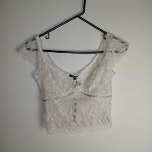 UNIF Jess Lace Crop Top Size XS